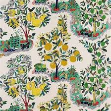 Schumacher Citrus Garden Roman Shade