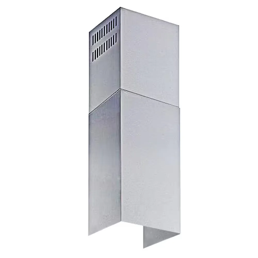 Brushed Steel Rectangular Range Hood Chimney