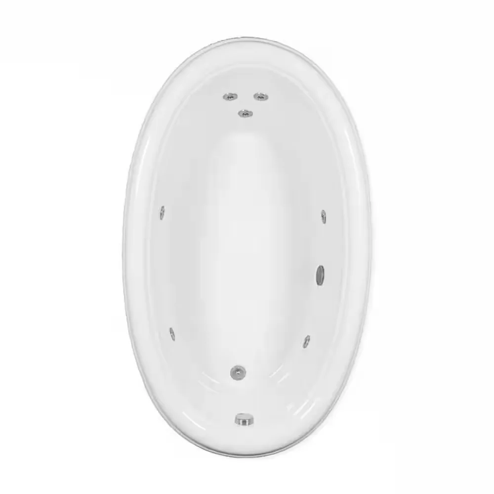 Oval Acrylic Jetted Bathtub