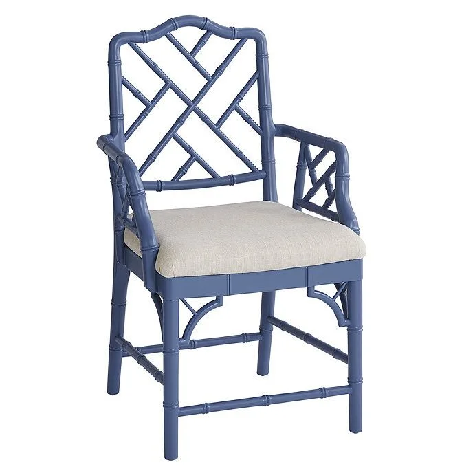 Dayna Blue Painted Wood Dining Chair