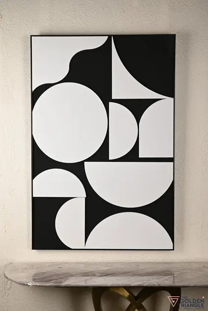 Geometric Black and White Wall Art