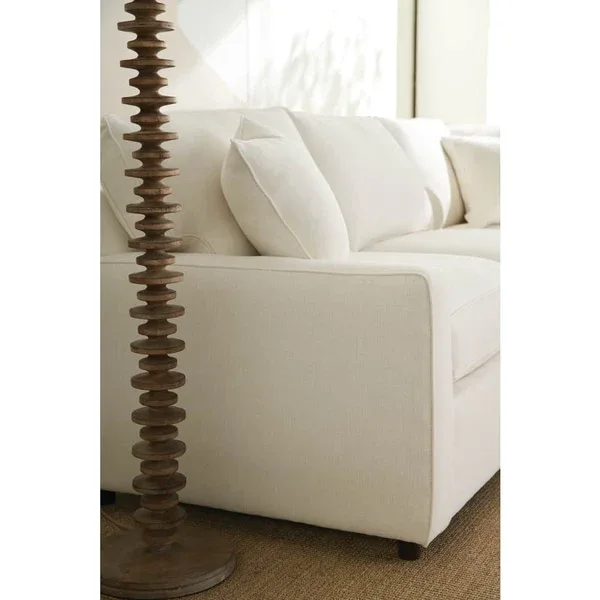 Cream Fabric Upholstered Sofa