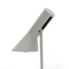 Arne Jacobsen AJ Minimalist Gray Metal Table Lamp