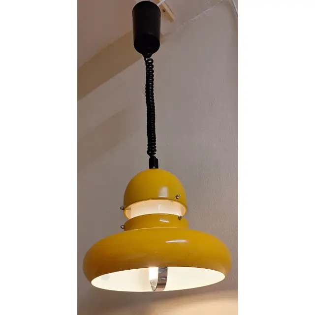 Yellow Metal Pendant Light