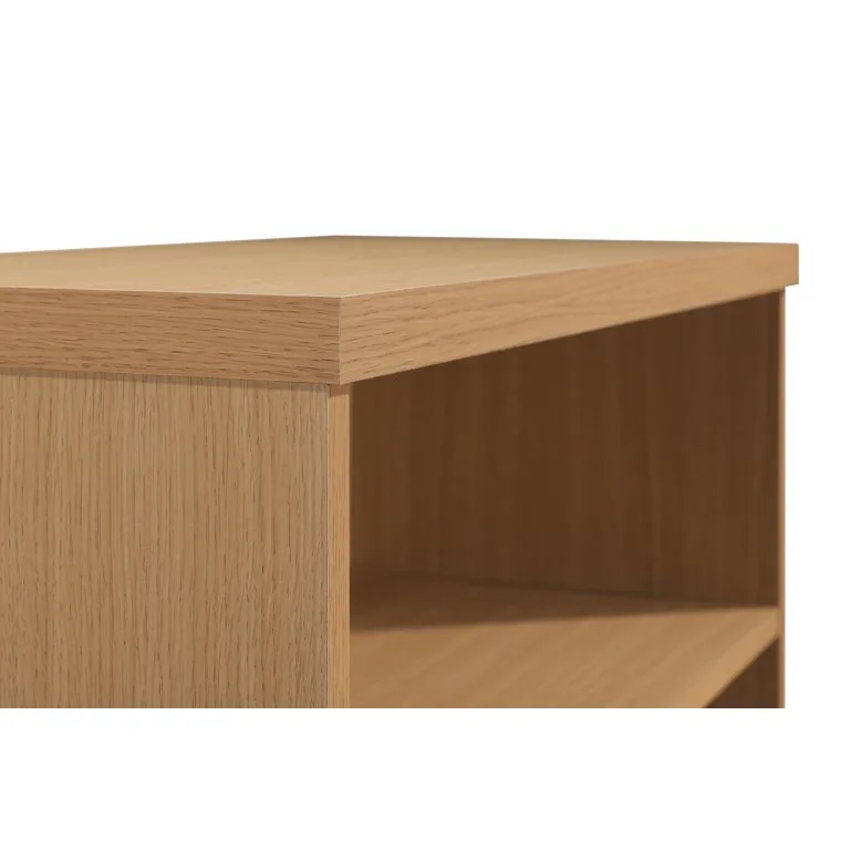 Natural Low Wooden Shelving Unit