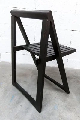 Aldo Jacober Black Wood Folding Chair