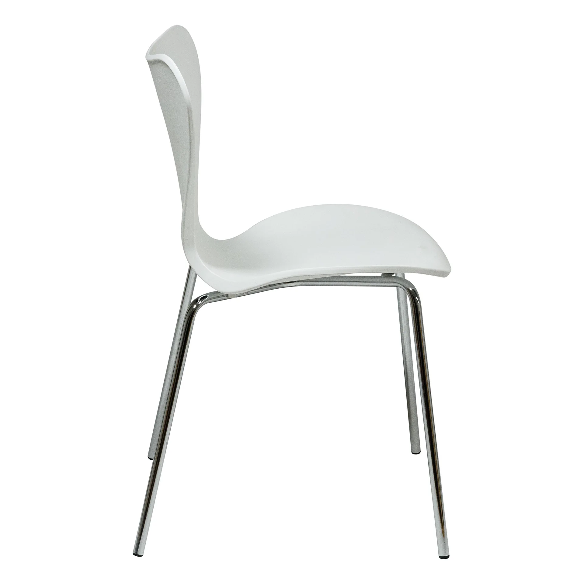 Oyster Modern White Plastic Dining Chair