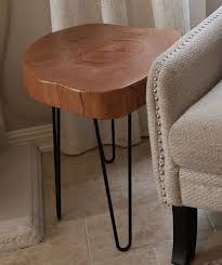 Round Live Edge Side Table