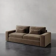 Lacroix Brown Velvet Modular Sofa