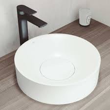 VIGO Round Matte White Vessel Sink