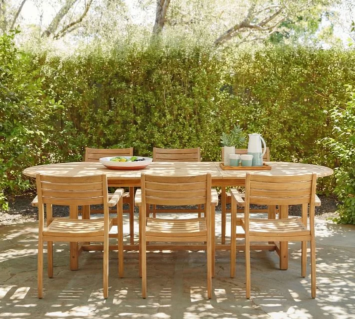 Nassau Oval Teak Outdoor Dining Table