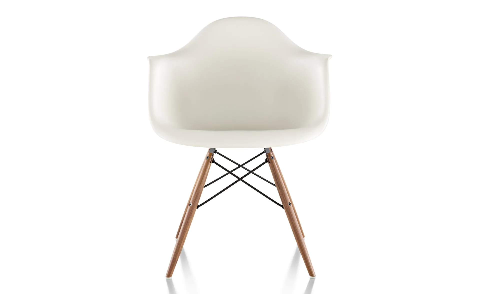 White Molded Plastic Dining Chair