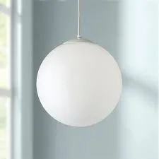 Opal Globe White Glass Globe Pendant Light