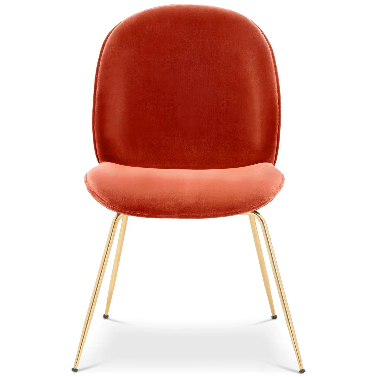 Amalfi Velvet Dining Chair with Brass Legs