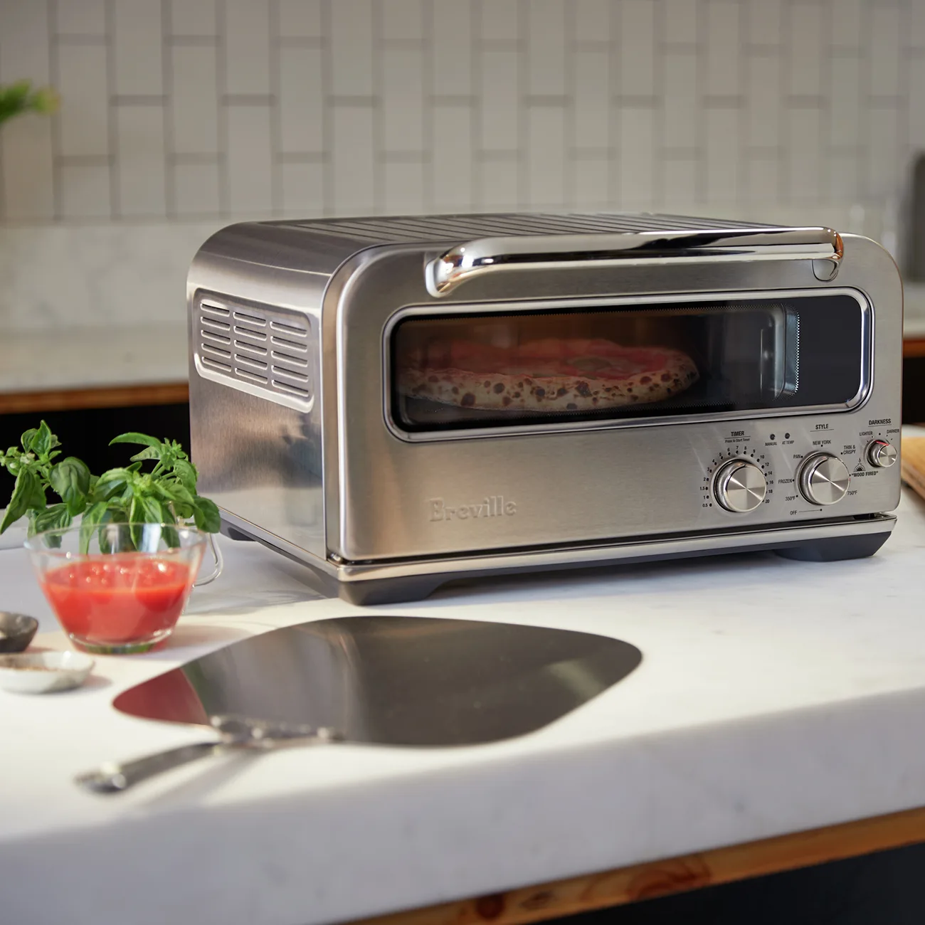 Brushed Steel Toaster Oven