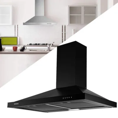Matte Black Steel Range Hood