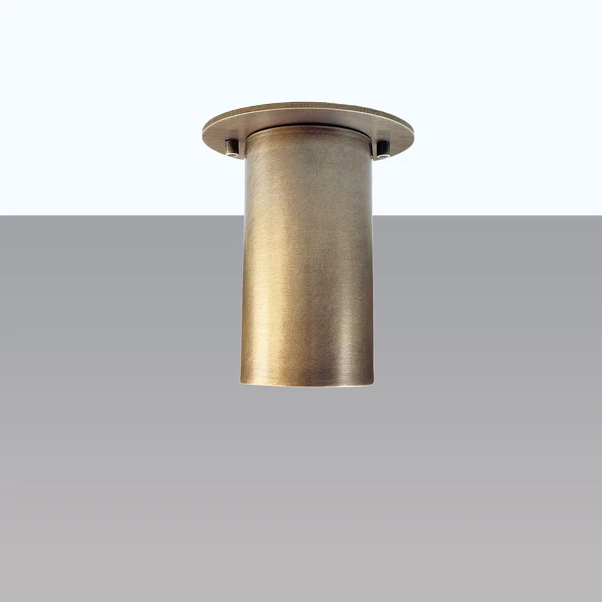 Brushed Brass Cylinder Surface Mount Downlight