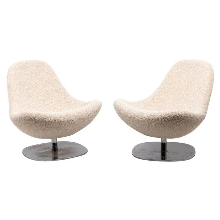 Cream Boucle Accent Chair