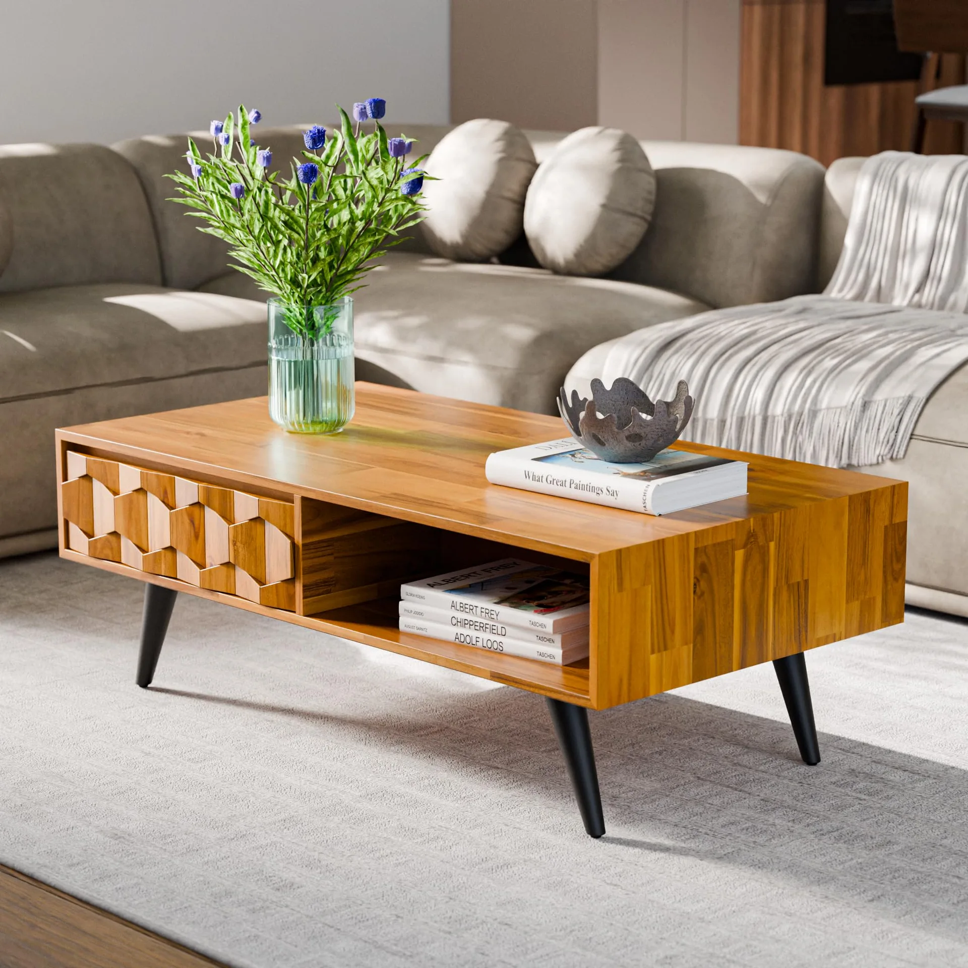 Teak Rectangular Coffee Table