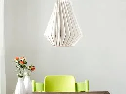 White Wood Pendant Light