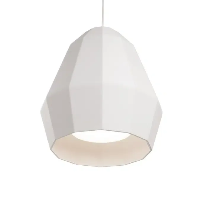 Matte White Geometric Pendant Light
