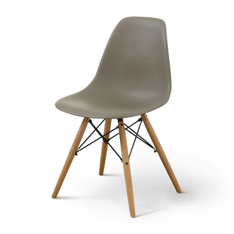 Brown Molded Shell Dining Chair
