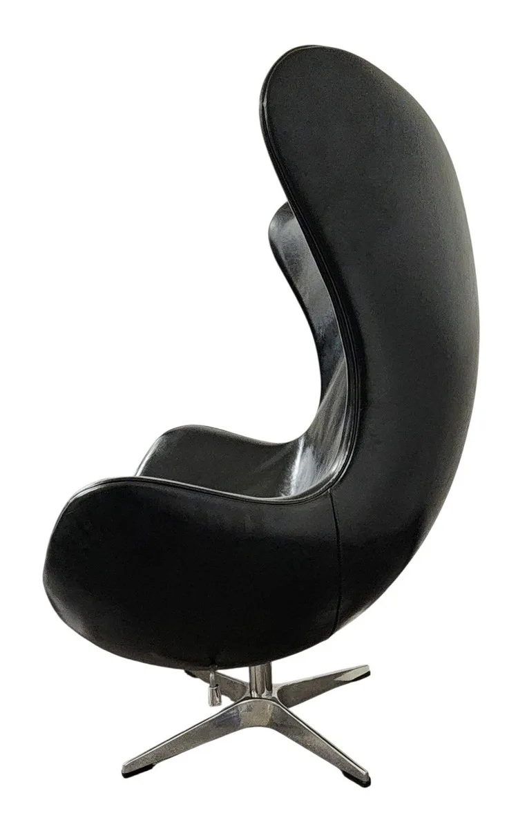 Black Leather Egg Chair