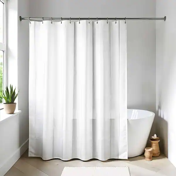 Solid White Shower Curtain