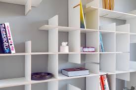 Criss-Cross White Modular Grid Bookcase