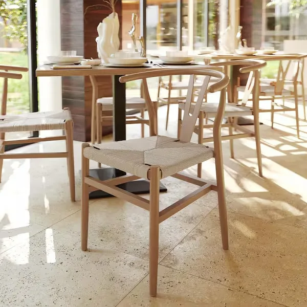 Logan Oak Wishbone Dining Chair