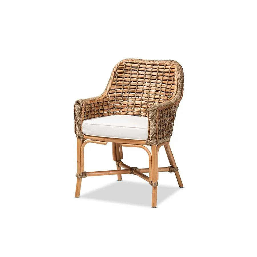Kyle Natural Woven Rattan Wicker Armchair