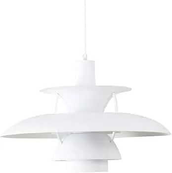 White Matte Metal Pendant Light