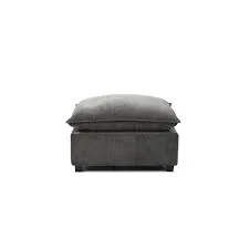 Luna Gray Fabric Upholstered Ottoman
