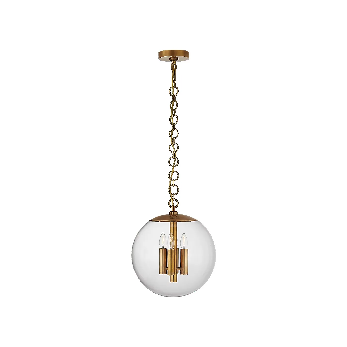 Antique Gold Globe Pendant Light