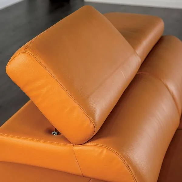 Orange Leather Sofa