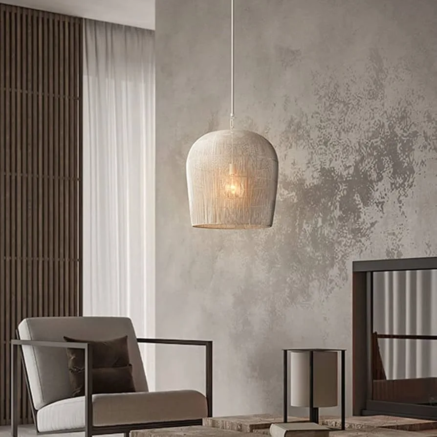 Woven Wicker Pendant Light