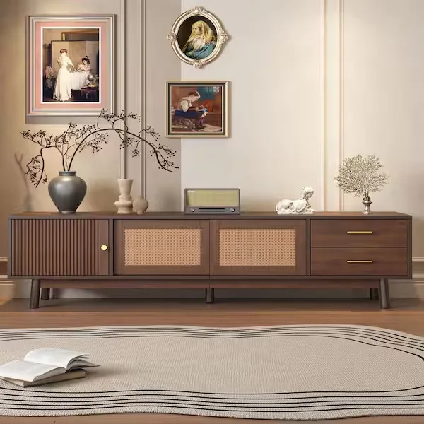 Mid-Century Modern Sliding Door Credenza