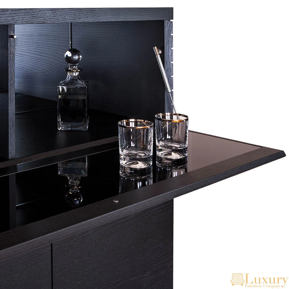 Onorio Contemporary Walnut Sideboard Cabinet