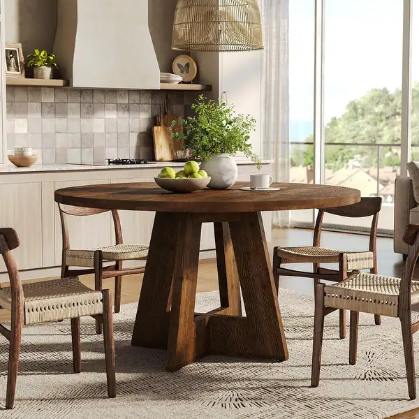 Round Wooden Dining Table