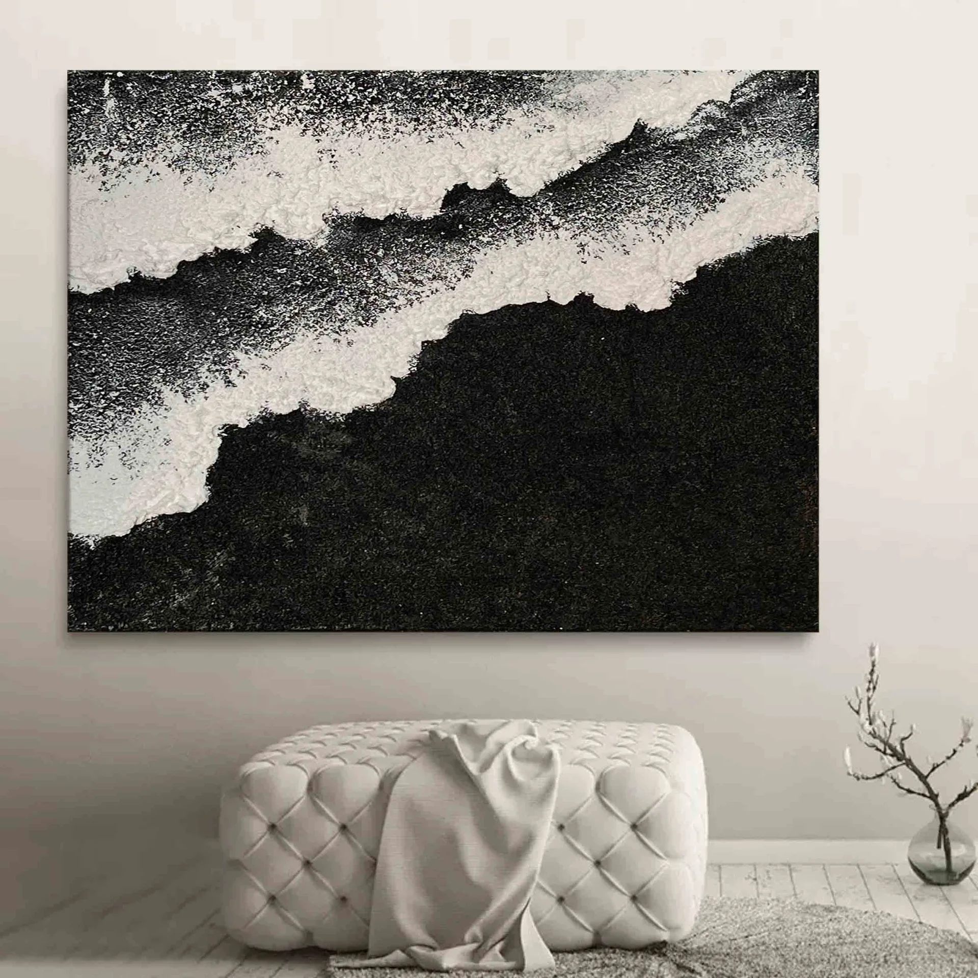 Abstract Black and White Wall Art