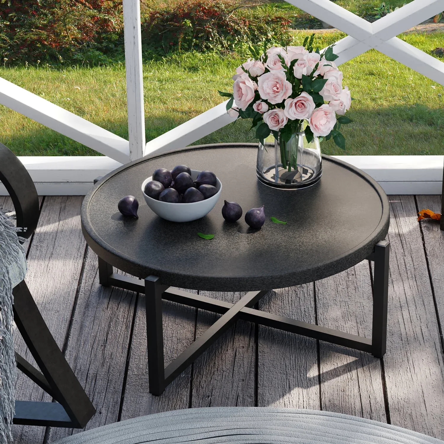 Modern Round Metal Coffee Table