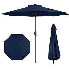 Market Navy Solid Patio Umbrella