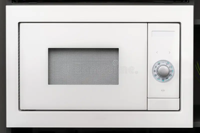 Modern White Built In Microwave