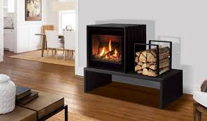 Enviro The Cube Modern Ribbed Steel Fireplace Stove