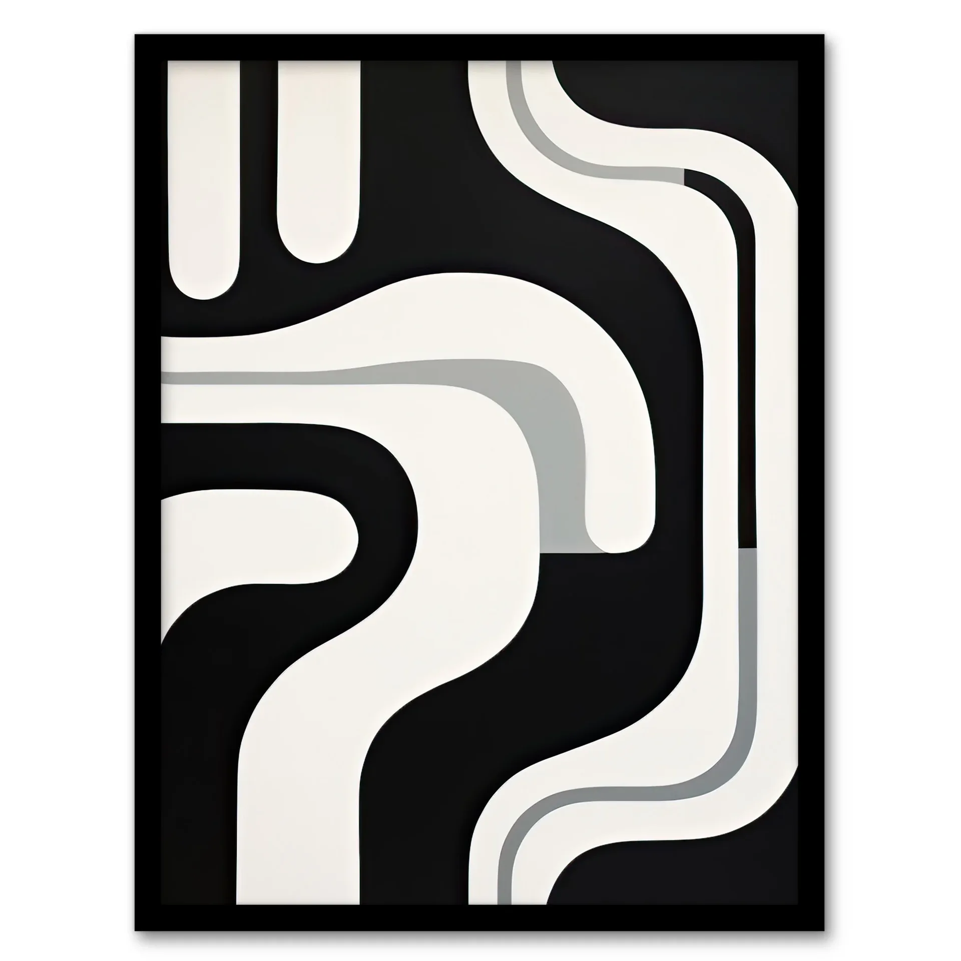 Abstract Geometric Framed Artwork