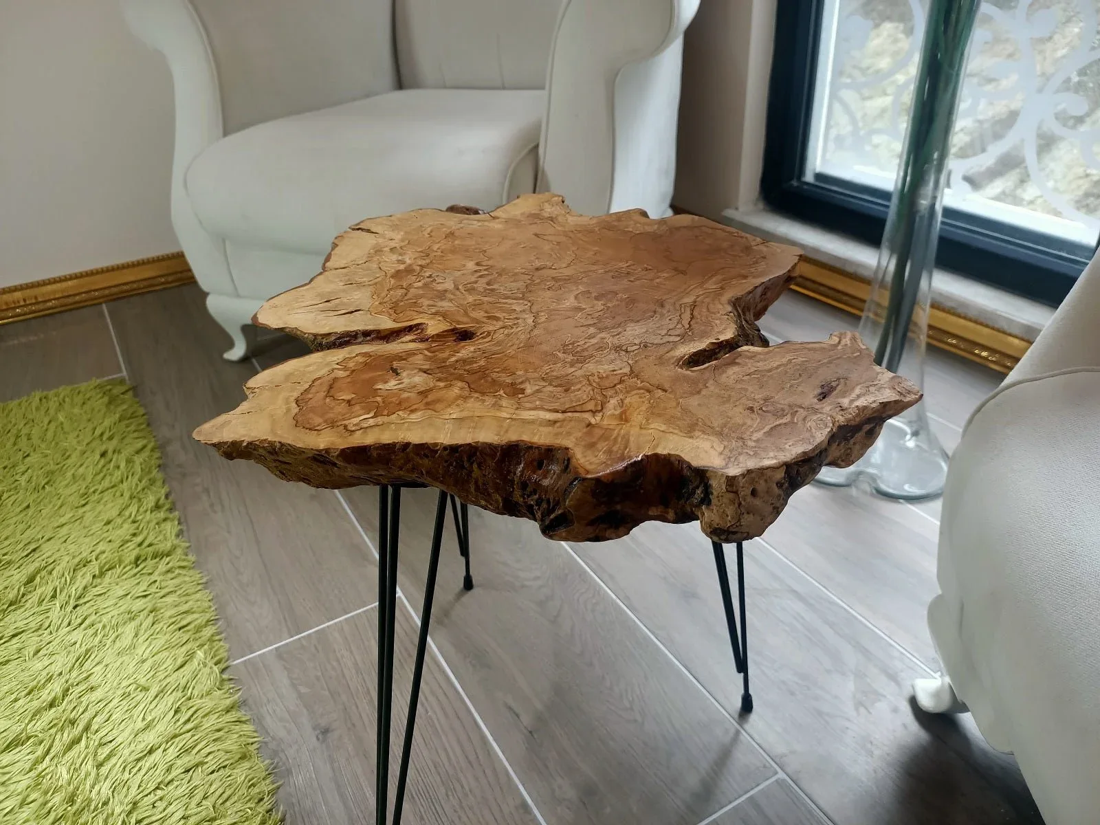 Natural Wood Live Edge Coffee Table