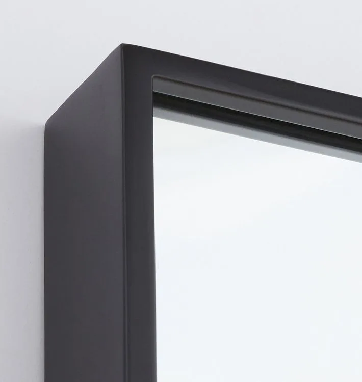 Matte Black Metal Framed Wall Mirror