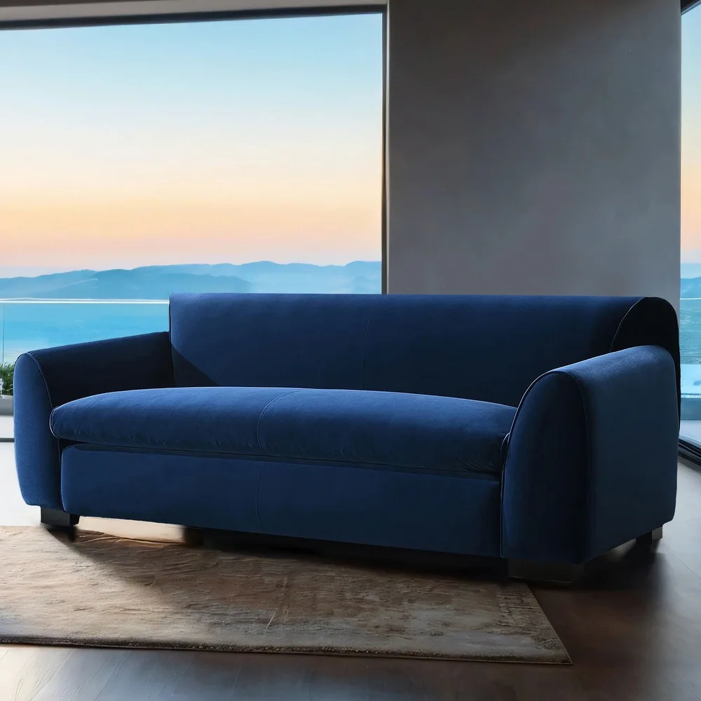 Blue Velvet Sofa