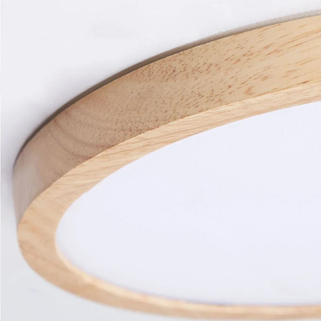 Ultra Thin LED Wood Flush Mount Ceiling Light