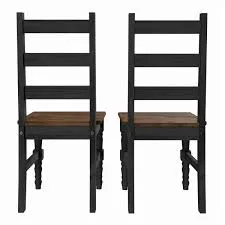 Black Painted Wood Dining Chair